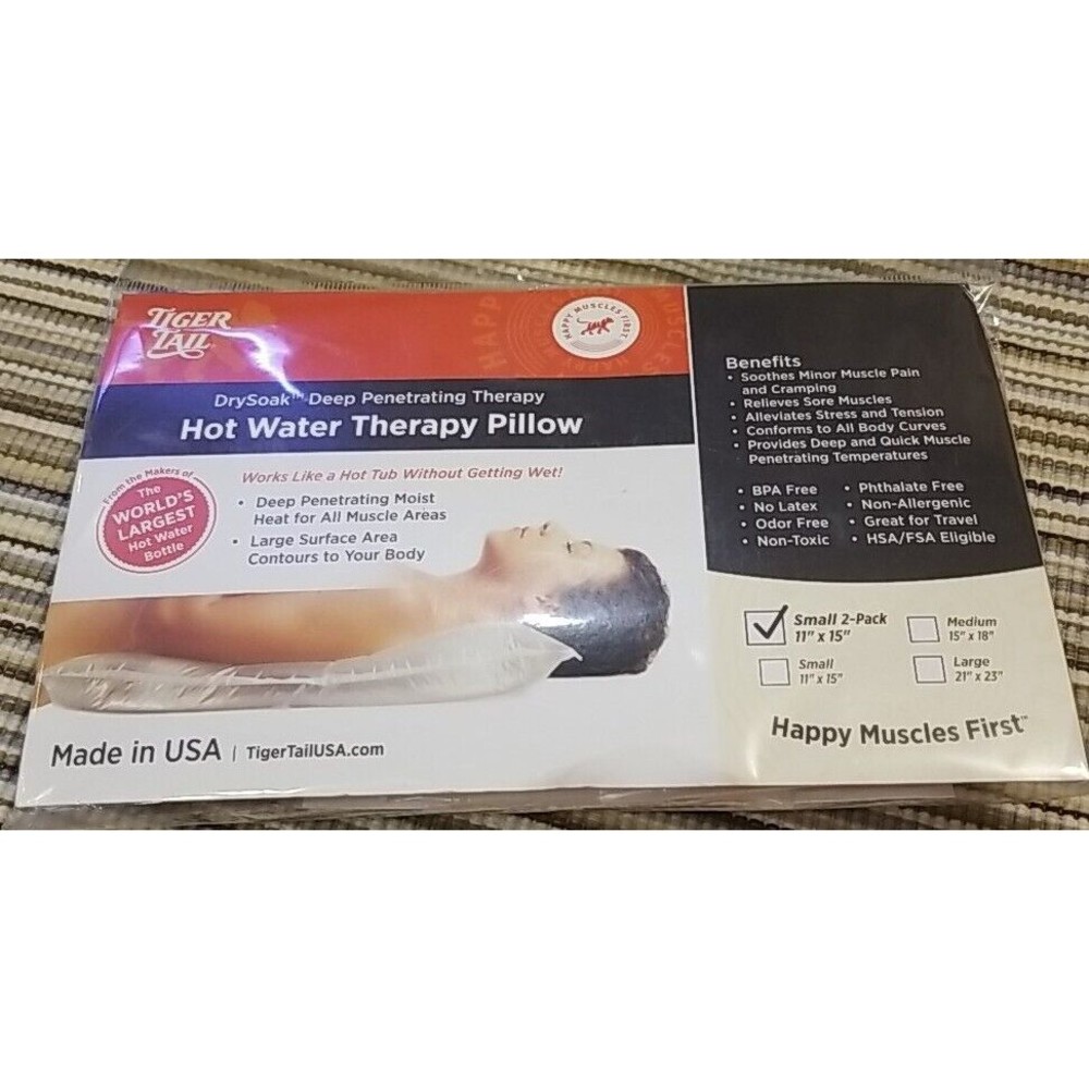 Tiger Tail DrySoak Hot/Cold Water Therapy Pillow Small 2-Pack UPC 892255000436